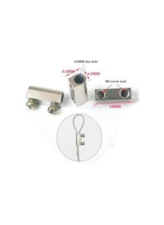 The Bros 20pcs new upgrade steel wire rope cable clamp/double hole stainless steel（3.0MM line hole）  - Image 2