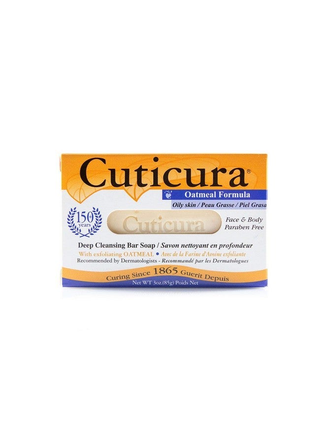 Cuticura Oatmeal Formula Deep Cleansing Bar Soap - Oily - 3 OZ (Pack of 6)