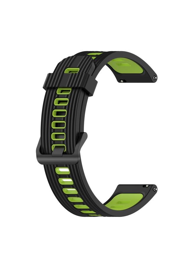 erorex Replacement Band For Garmin Forerunner 55 20mm Vertical Pattern Two-Color Silicone Watch Band - Image 2