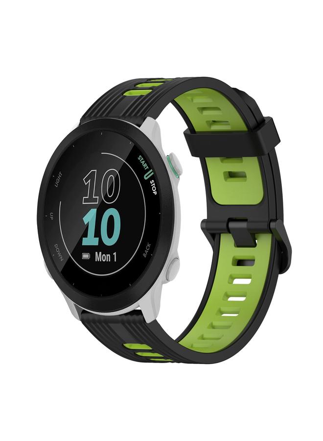 erorex Replacement Band For Garmin Forerunner 55 20mm Vertical Pattern Two-Color Silicone Watch Band - Image 1