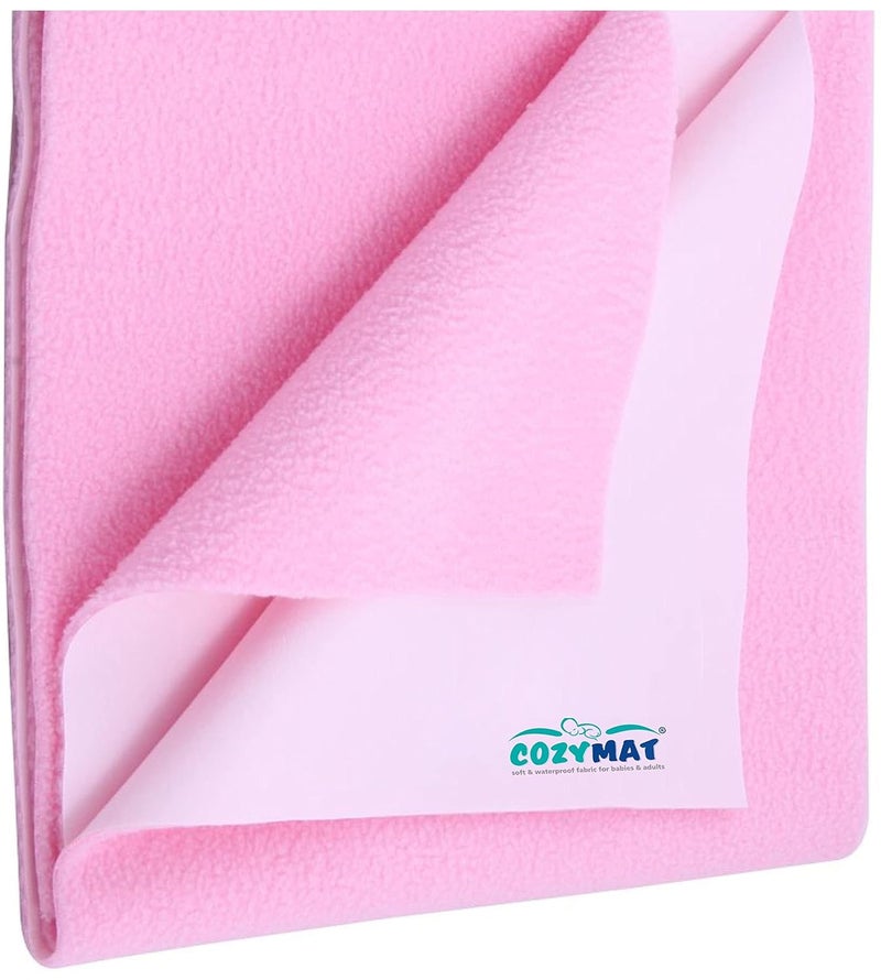 Newnik Waterproof Dry Sheet/Reusable MAT/UNDERPAD/Absorbent Sheets/Mattress Protector Pink, Medium