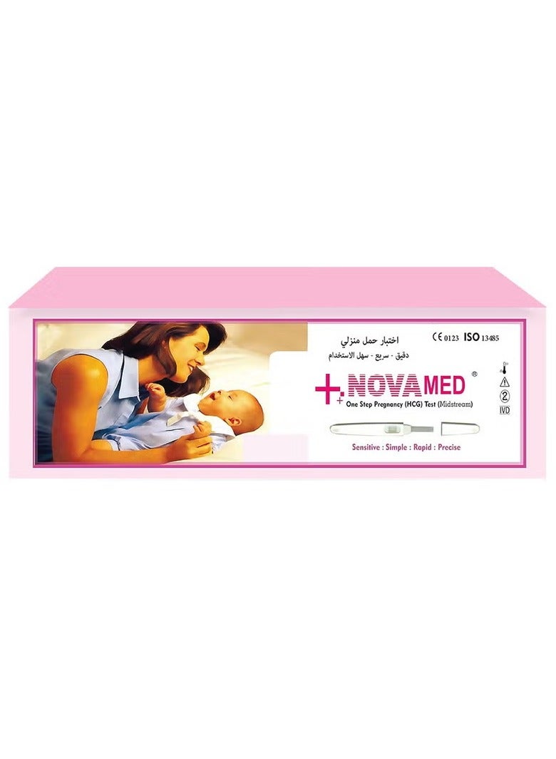 NOVAMED Midstream One Step Pregnancy Test 1's - Image 1