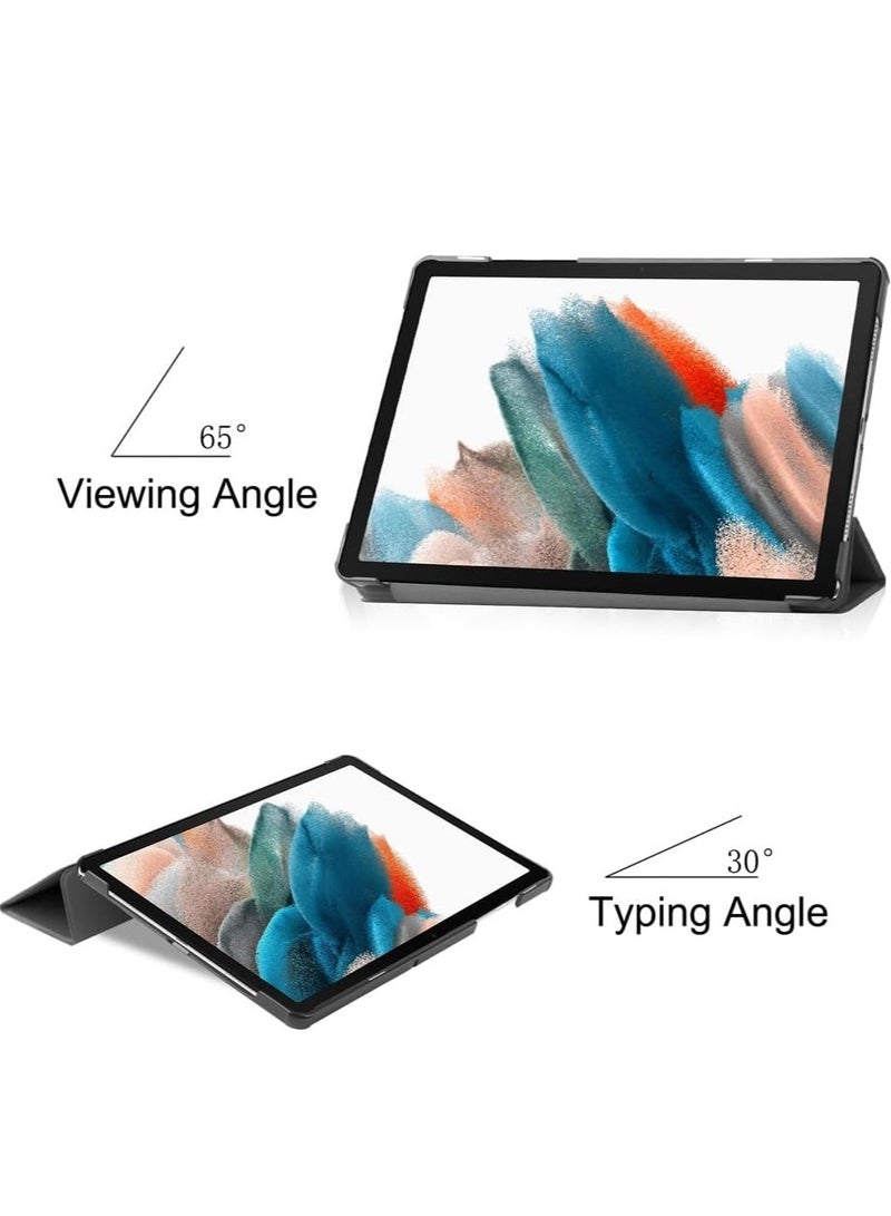 VKL حافظة سامسونج جالاكسي تاب A9+ A9 بلس 11 بوصة، حافظة كستر لجهاز SM-X210 SM-X216 SM-X218، غطاء صلب رفيع للغاية من جلد البولي يوريثان - أسود - Image 3