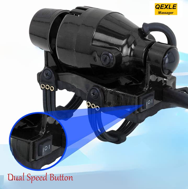 QEXLE Black Power Powerful Double Top Speed Floating Action for Full Body Massager, Corded Electric powered, Silver - Image 2