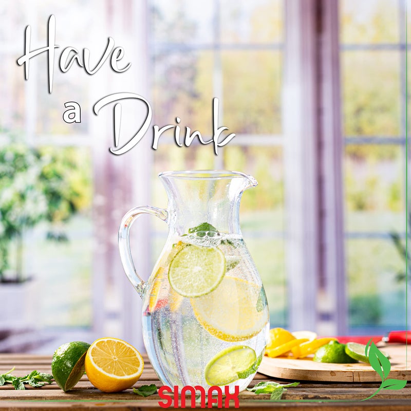 Simax Glass Pitcher With Spout, SMALL 1 Quart Borosilicate Glass Pitchers With Handle,Glass, Cocktail Pitcher, Margarita, Sangria, Beverage Pitchers - Image 4