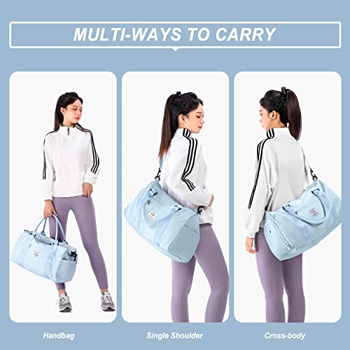 BJLFS Weekender Duffel Bags for Women Men, Travel Totes Bag for Airplane, Cute Sports Gym Dance Bag Overnight Luggage Bag with Wet Pocket Shoe Compartment - Image 2