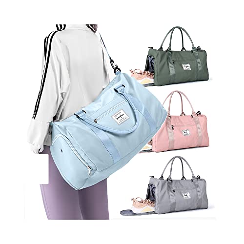 BJLFS Weekender Duffel Bags for Women Men, Travel Totes Bag for Airplane, Cute Sports Gym Dance Bag Overnight Luggage Bag with Wet Pocket Shoe Compartment - Image 1