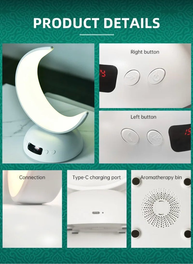 Equantu Slim Moon Lamp Qur'an Speaker Changeable Colourful Lights With Remote - Image 4