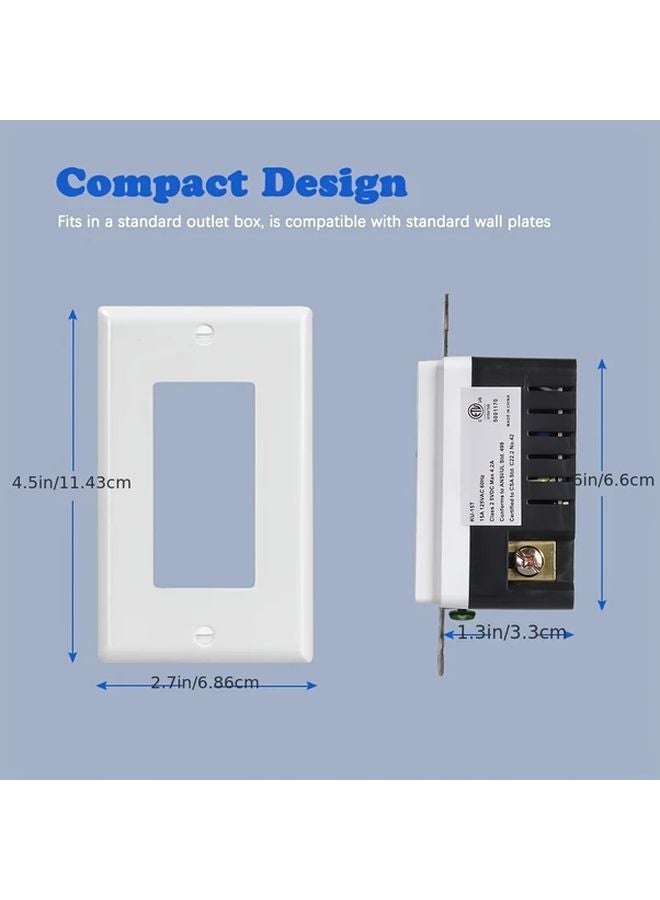 2 Pack Black 5V 4 8A USB Wall Outlet with Type A and C Ports ETL Listed - Image 4