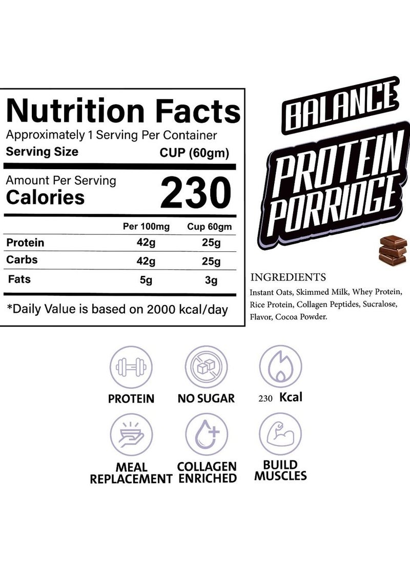 High protein oats 50g (Protein Porridge Chocolate Flavor)