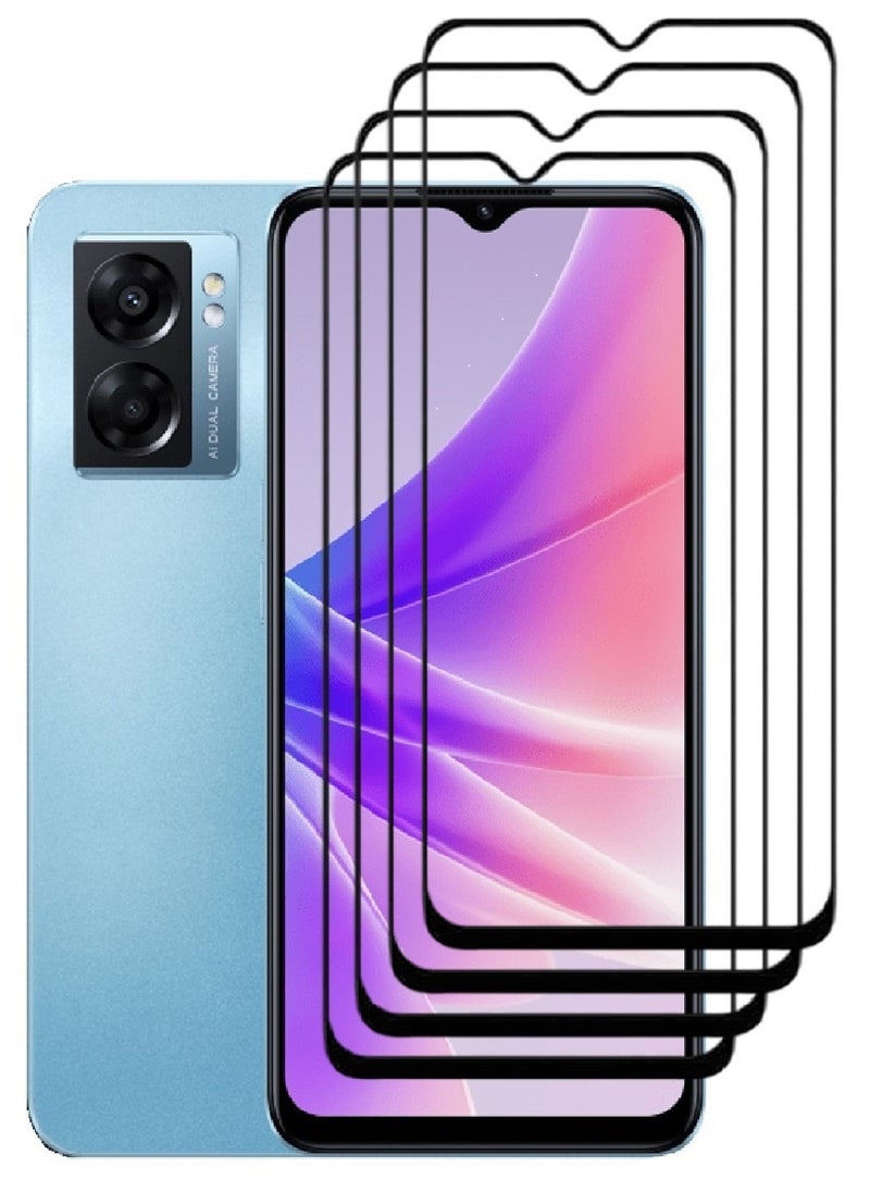 AINA 4 Pieces Tempered Glass Screen Protector 5D Designed For Oppo A57 Full Glue Edge to Edge Full Screen Coverage And Bubble Free - Image 1
