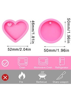 8 Pcs Heart Shape Resin Mold Round Shape Keychain Silicone Molds For Epoxy Resin Diy Keychain Decoration Homemade Dessert Fondant - pzsku/Z56822FAB554EEA40AF0EZ/45/_/1724480270/fe881759-8145-432a-8c08-b72c1cb73fd9