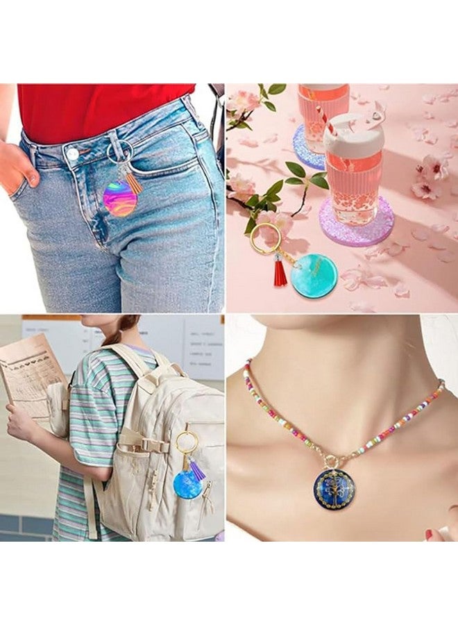 KuuGuu 8 Pcs Heart Shape Resin Mold Round Shape Keychain Silicone Molds For Epoxy Resin Diy Keychain Decoration Homemade Dessert Fondant - Image 5