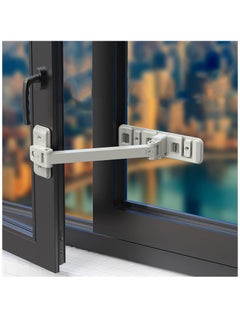 Y&D Window Restrictor Lock, Self Adhesive Child Baby Safety Door Sliding Lock Limiter Anti-Opening Latch High Level Protection Anti-Fall, Easy Install  - Image 1
