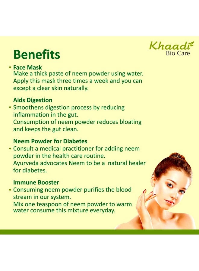 Generic Khaadi Biocare Neem Leaf Powder & Organic Orange Peel Powder & Multani Mitti Combo Pack Each Pack 100Gm (Pack Of 3 Packet) 300 Gm Face Pack - Image 3