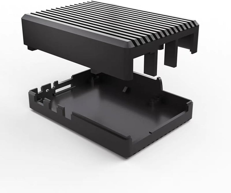 REES52 Raspberry Pi 5 Aluminum Case, Heavy Duty Passive Cooling Metal Case/Housing with Heatsink Pillar Compatible with Raspberry Pi 5 Model B Only-Black - Image 3