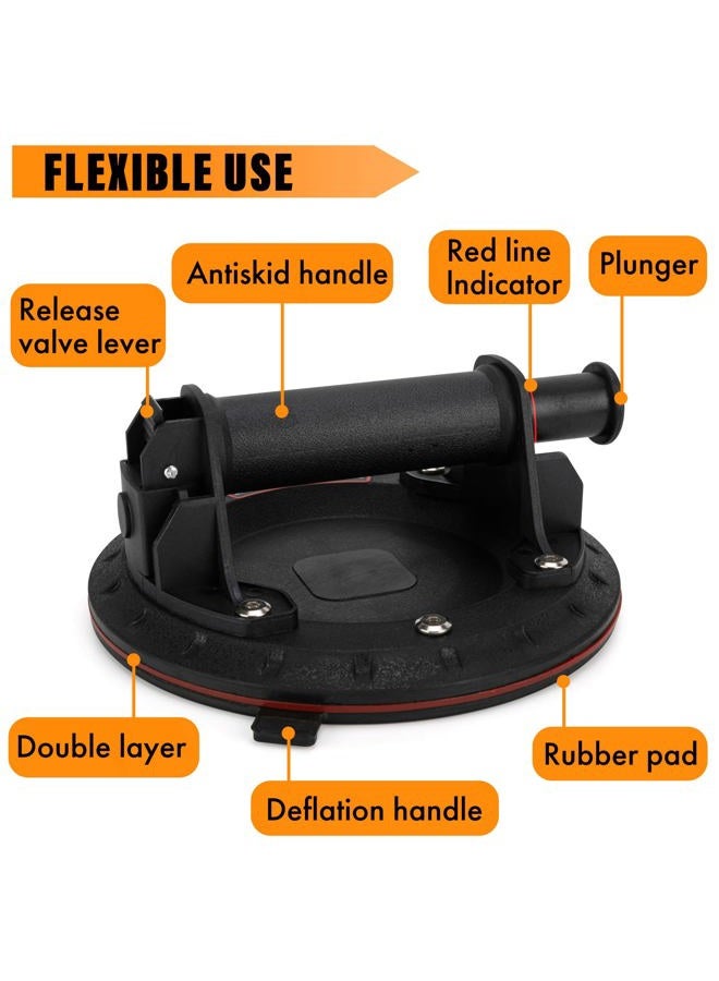 DJSUNPACKING 8" Vacuum Suction Cups to Lift Large Glass Heavy Duty Hand-held Lifter - Image 3