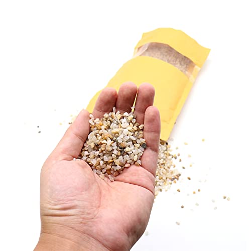 Premium Pebbles Coarse Sand. Golden Color. 1/8 Inch 2 lbs. for Potting Soil, Succulents, Pots, Plants, Gardening, Indoor, Crafting, Vase Fillers (X-Mini (0.125 Inch), COARSE Sand - Golden, 2) - Image 4