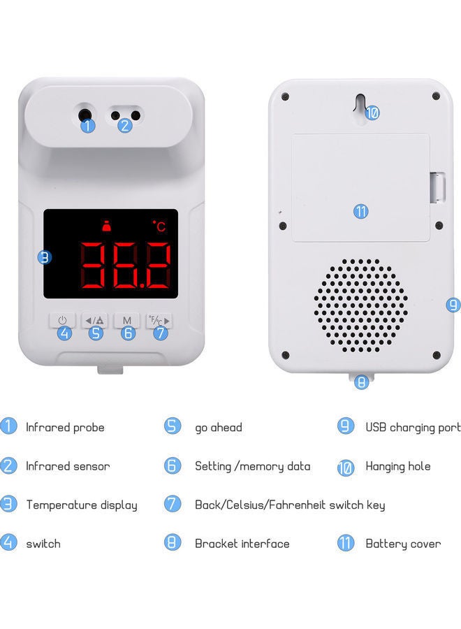 NIBEMINENT Wall-Mounted Infrared Forehead Thermometer - Image 4