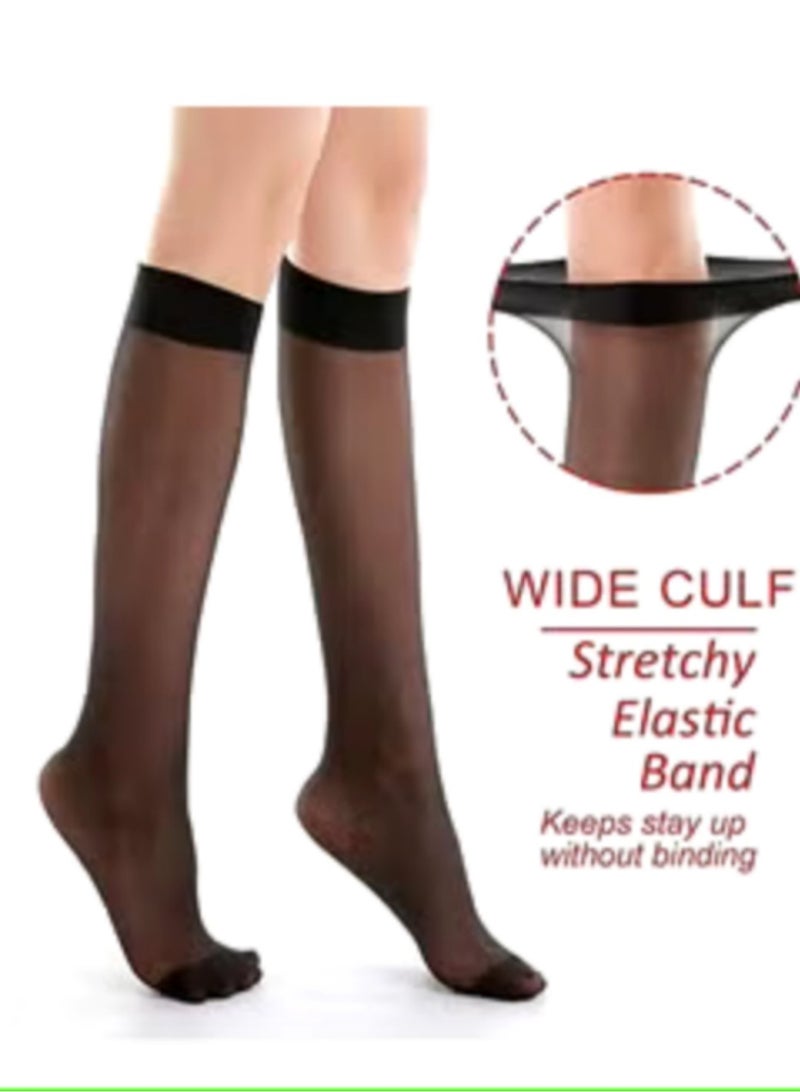 Set of 2 Pairs of transparent long nylon voile hijab socks - Image 2