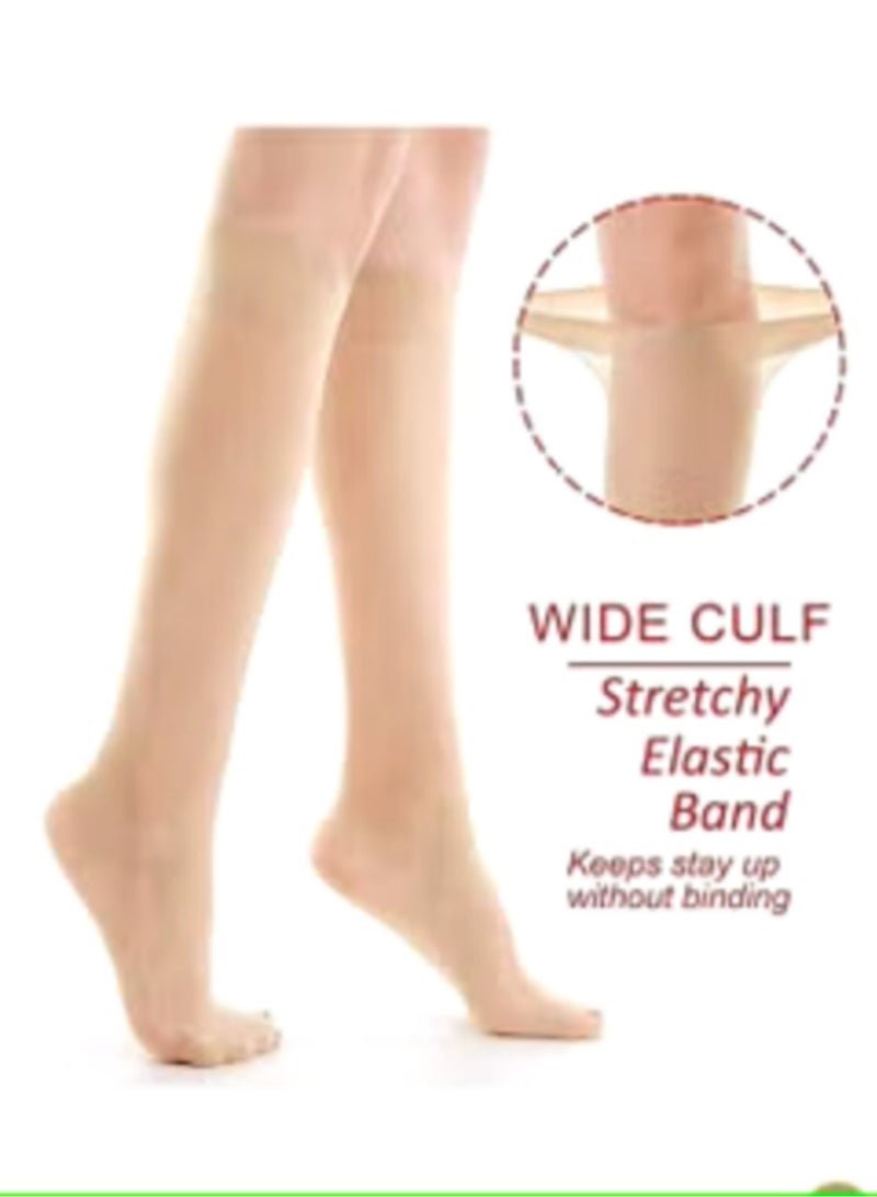 Set of 2 Pairs of transparent long nylon voile hijab socks - Image 3