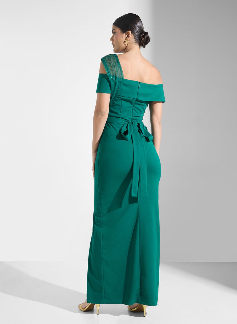 ايرا فستان أخضر غير متماثل - Image 2