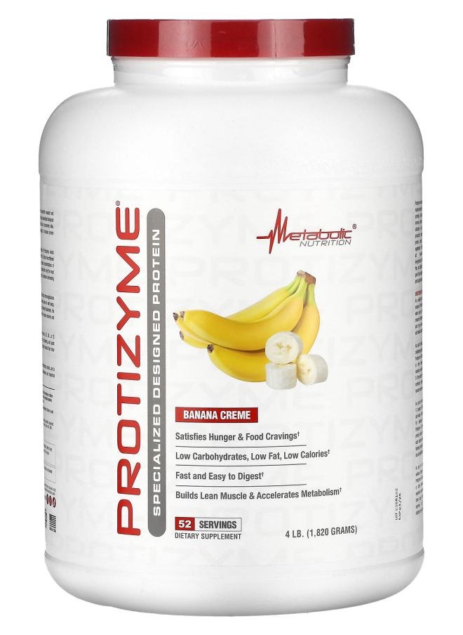Metabolic Nutrition Protizyme Specialized Designed Protein Banana Creme 4 lb (1820 g) 
