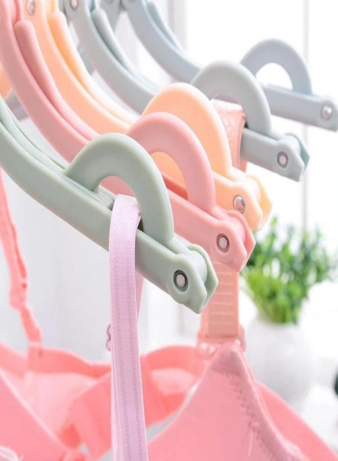 Graidient span Travel Hangers, Portable Folding Clothes Hangers for Scarves Suits Trousers Pants Shirts Socks Underwear Travel Home Foldable Clothes Drying Rack - Image 2
