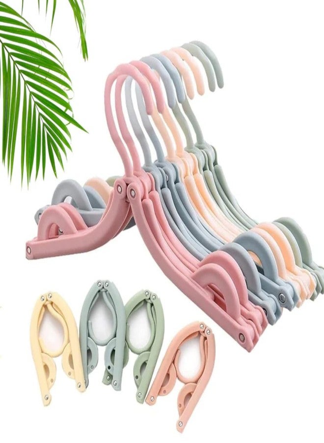 Graidient span Travel Hangers, Portable Folding Clothes Hangers for Scarves Suits Trousers Pants Shirts Socks Underwear Travel Home Foldable Clothes Drying Rack - Image 5