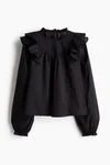 H&M Flounced broderie anglaise blouse