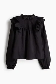 H&M Flounced broderie anglaise blouse