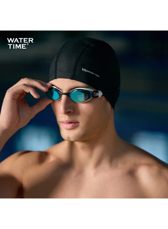 WATERTIME Silicone Swim Cap For Men And Women, Extra Large Size With Starlight Design, White - Image 4