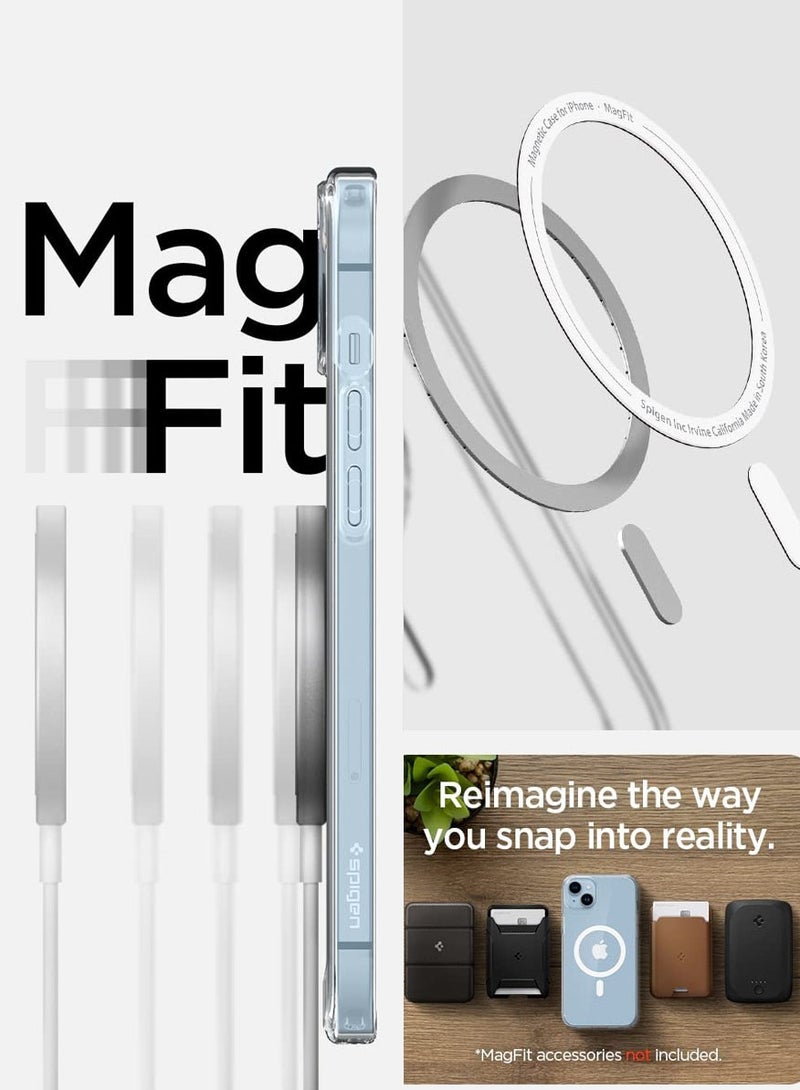 Spigen Ultra Hybrid Mag iPhone 14 Case Cover with Magsafe - White - Image 4