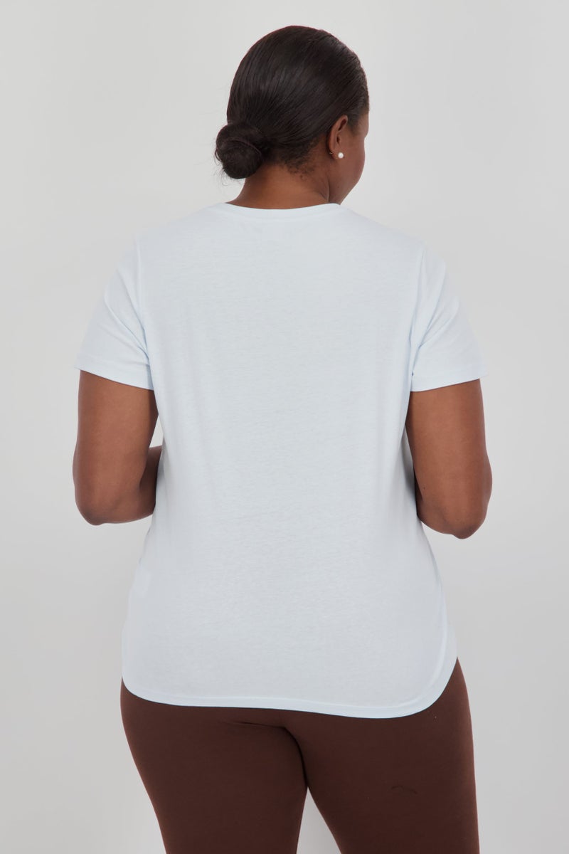 PUMA Women Sportswear Fit Short Sleeve Outdoor Top, Light Blue - Image 4