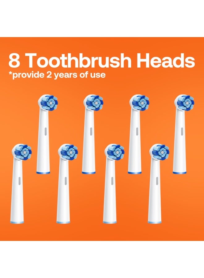 Bitvae R2 Rotating Electric Toothbrush for Adults with 8 Brush Heads, Travel Case, 5 Modes Rechargeable Power Toothbrush with Pressure Sensor, 3-Hour Fast Charge for 30 Days - Image 3