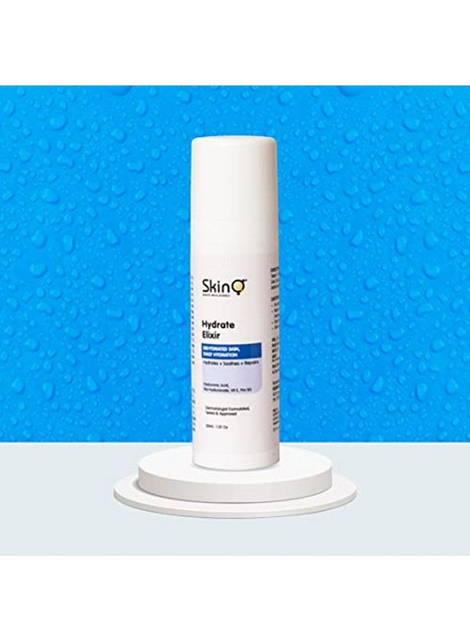SkinQ Hydrate Elixir Serum For Skin Hydration Soothing & Repair Hyaluronic Acid Vit E Pro B5 Based 30 Ml - Image 3