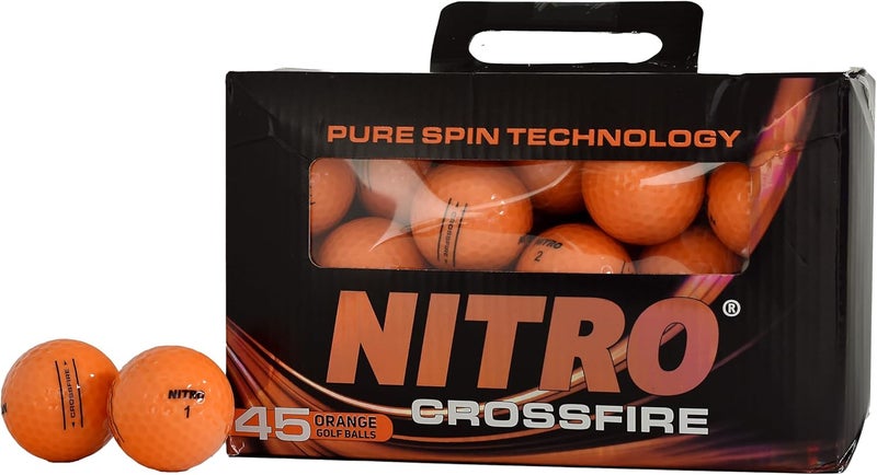 Nitro Crossfire 45 Golf Balls, 45- Pack - Orange - Image 1