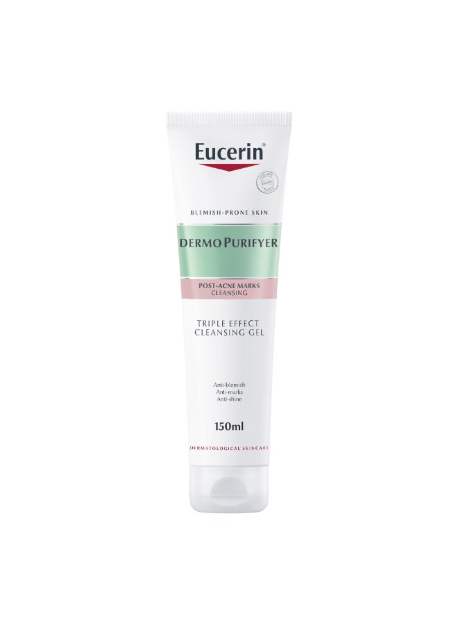 Eucerin Dermopurifyer Triple Effect Face And Body Cleansing Gel, Anti-Blemish, Anti-Marks And Anti-Shine 150Ml - Image 1