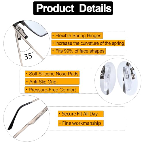 YIMI Photochromic Bifocal Reading Glasses UV Outdoor Sunglasses Computer Anti Blue Light Transition Eyeglasses for Men Women(Black, 1.00, multiplier_x) - Image 4
