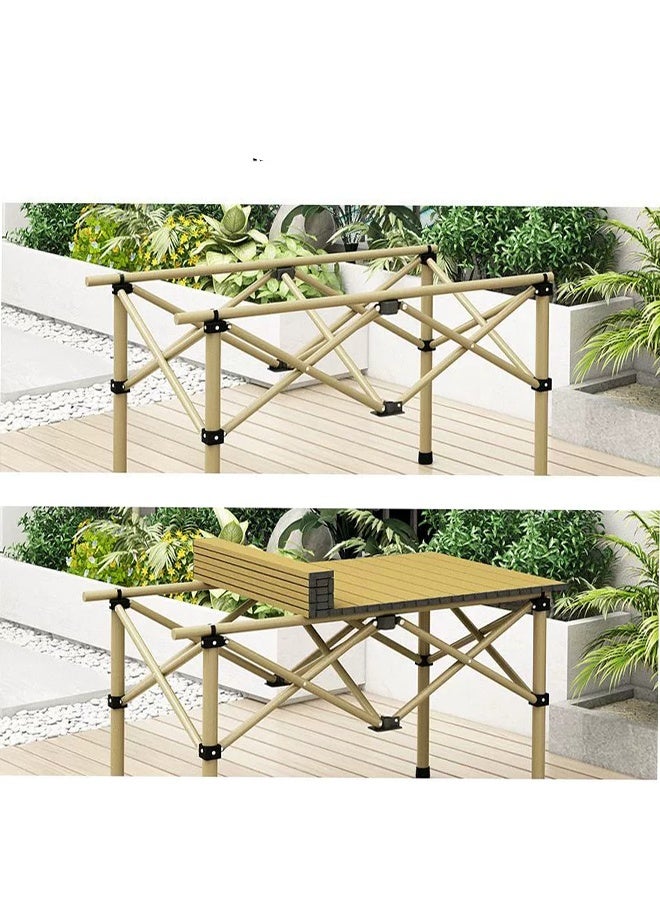 ATM Portable 6-Seater Folding Outdoor Table and Chair Set -  (1 Table - 120x55x50 cm) + (6 Chairs - 39cm) - Image 2