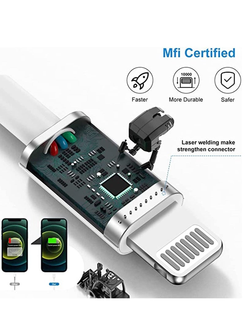 Generic IPhone Charging Cord Lightning Cables, Original Upgraded [3Pack 1M ] Apple MFi Certified USB A Charging Cable for iPhone 14/13/12/11 Pro Mini SE XS Max X XR 8 7 6s Plus  - Image 2