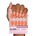 Glamnetic Press On Nails Apricot Solid Opaque Orange Round Fake Nails Salon Quality 12 Sizes 30 Nail Kit - Image 2