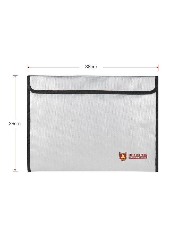 Generic Fireproof Document Bag Silicone Coated Fire Resistant Money File Folder Holder Organizer Safe Storage for Office Home Bank Cards Passport Valuables Jewlry Cash  - Image 2