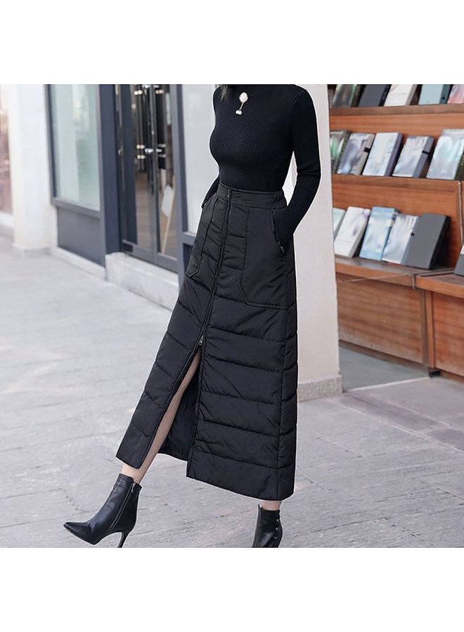 Winter Half-Length Apron Winter Skirt Women's Thickened Down Cotton Skirt - Image 2