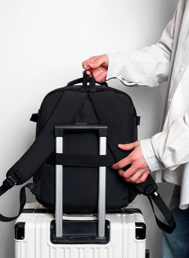 Take Two Black Backpack with Shoe Compartment