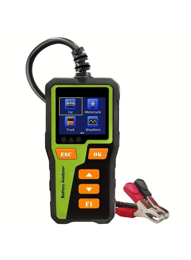 محلل بطارية السيارة الأخضر BT30 12 فولت 24 فولت لفحص الحالة مع المراقبة في الوقت الفعلي خفيف الوزن - Image 1