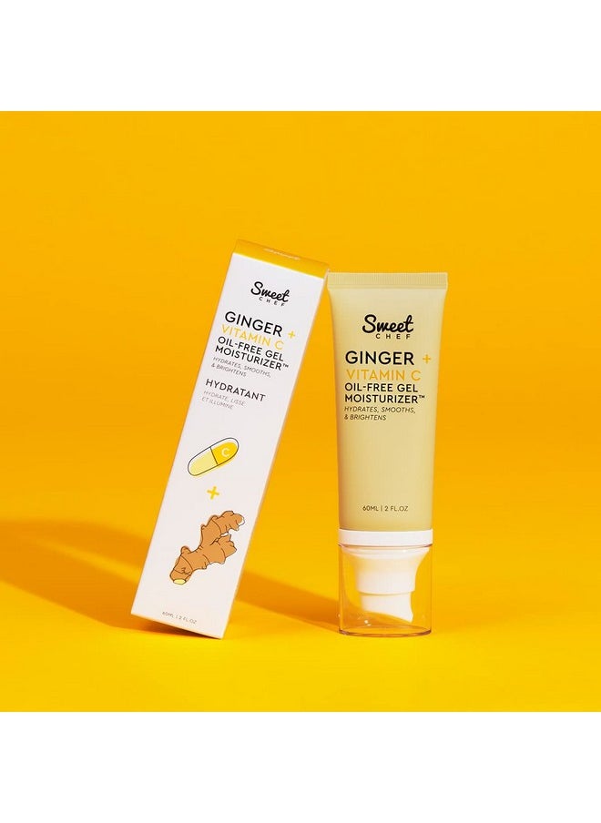 sweet chef - Ginger + Vitamin C Oilfree Gel Moisturizer Antioxidantrich Soothing Daily Moisturizer With Hyaluronic Acid Turmeric + Niacinamide Help Hydrate + Even Skin Tone (60 Ml / 2 Fl Oz) - Image 1