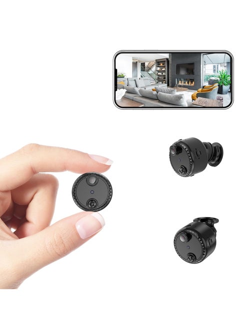 4K Wireless Mini Hidden Portable Night Vision Surveillance Camera with Motion Detection Black