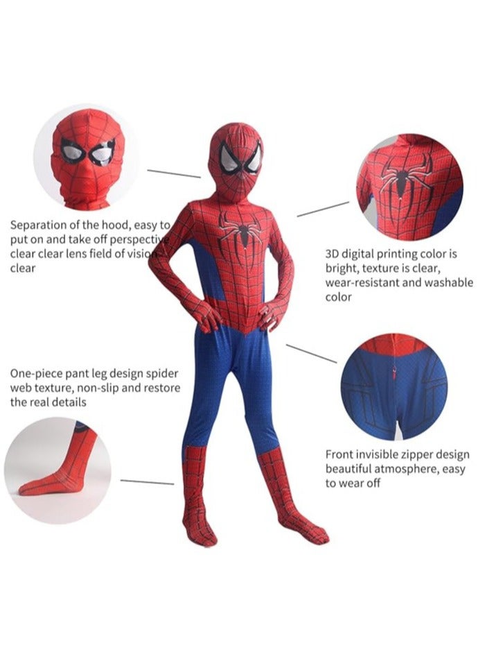 AUTOYSUR Spider Man Costume Cosplay Set 3D Style Superhero Cosplay Full Body Bodysuit Spandex Jumpsuit for Kids Spider Man Dress Up - Image 4
