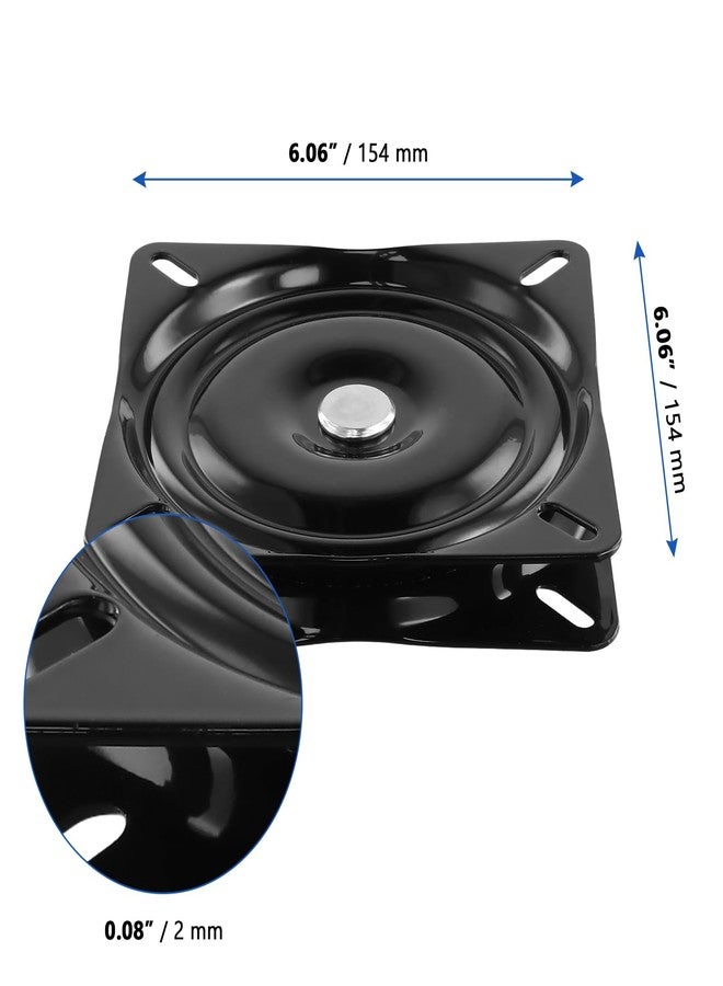 MANCHAP 6 Pack 6 Inch Swivel Plate, Black Bar Stool Seat Replacement, Smooth Swivel Chair Base, Rotating Swivel Plate for Recliner Chair Stool - Image 2